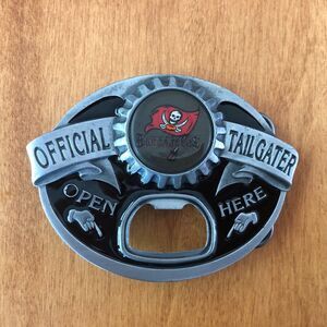 Tampa Bay Buccaneers NFL Belt Buckle Mens Siskiyou 2007 OFFICIAL TAILGATER Bucs